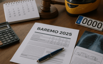 Baremo 2025: cuantías, tablas y cálculo de indemnización por días impeditivos