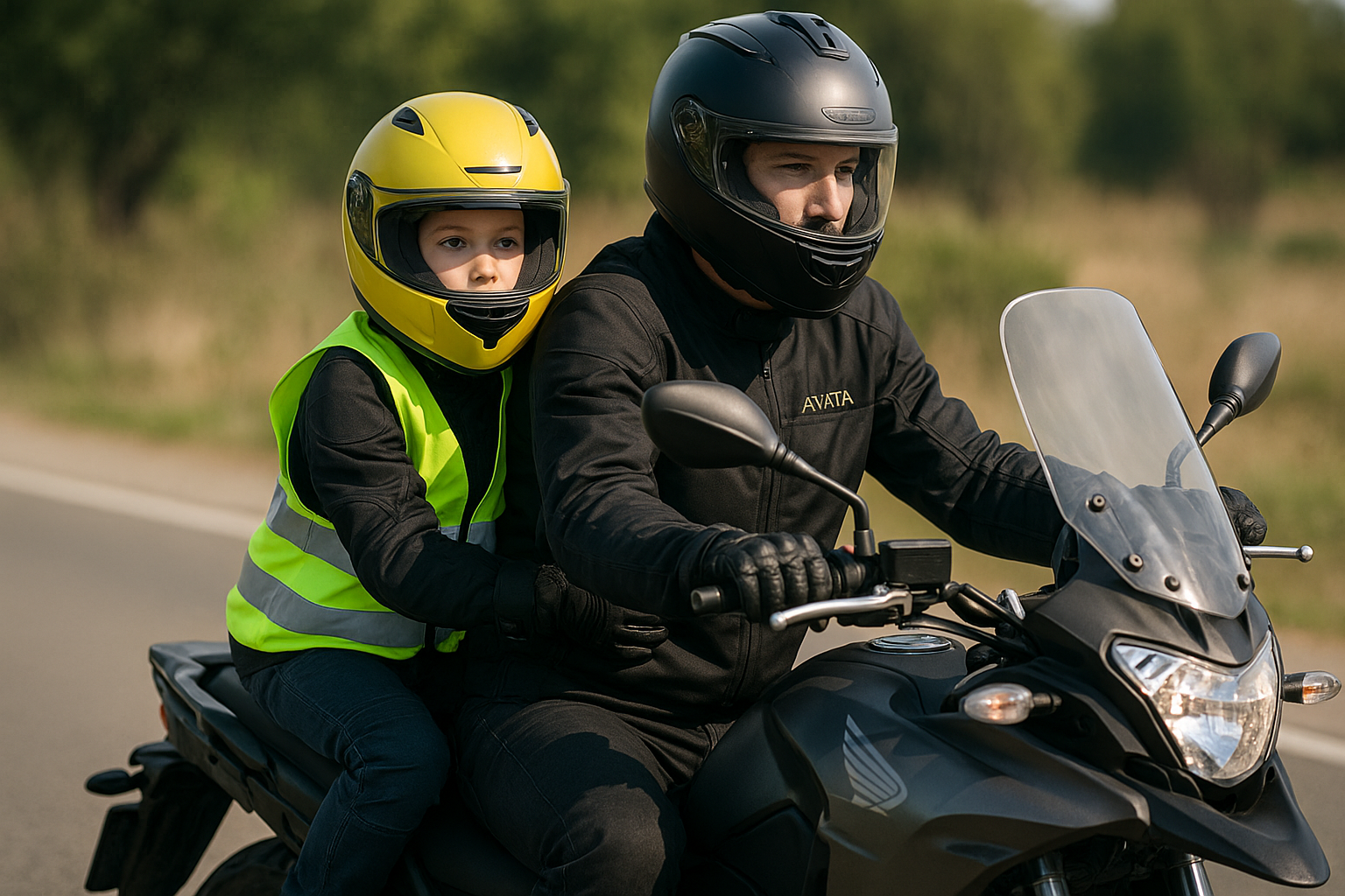 Seguridad infantil en moto