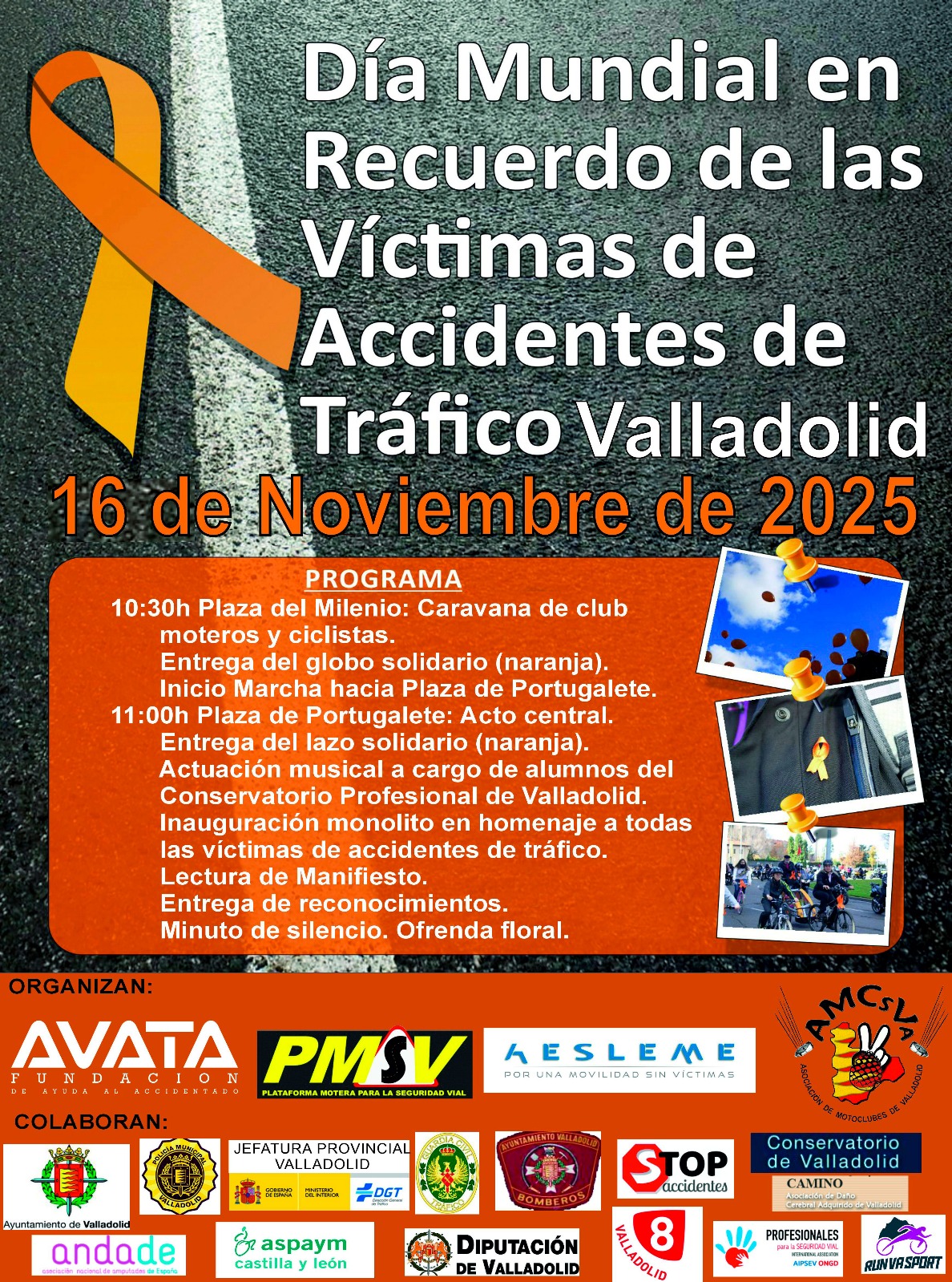 dia de las víctimas de tráfico: acto de recuerdo y compromiso por la seguridad vial en Valladolid 