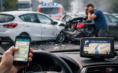 Accidentes de Tráfico por distracción: móvil y GPS
