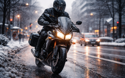 Conducción segura en moto en inverno: técnicas esenciales