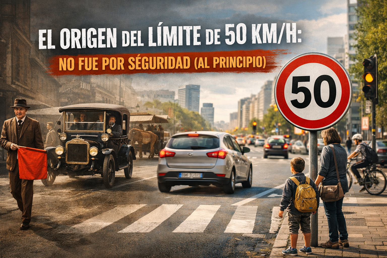 El origen del límite de 50 km/h