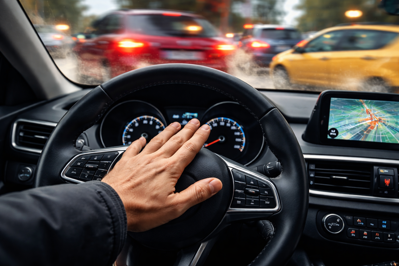 ¿Por qué los coches tienen el claxon donde lo tienen?