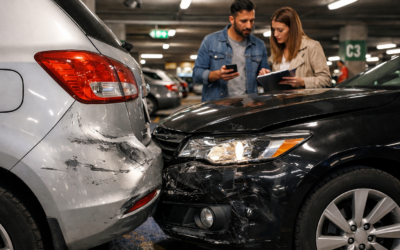 Accidente de tráfico en parking: cuándo responde el seguro y el error típico al dar parte