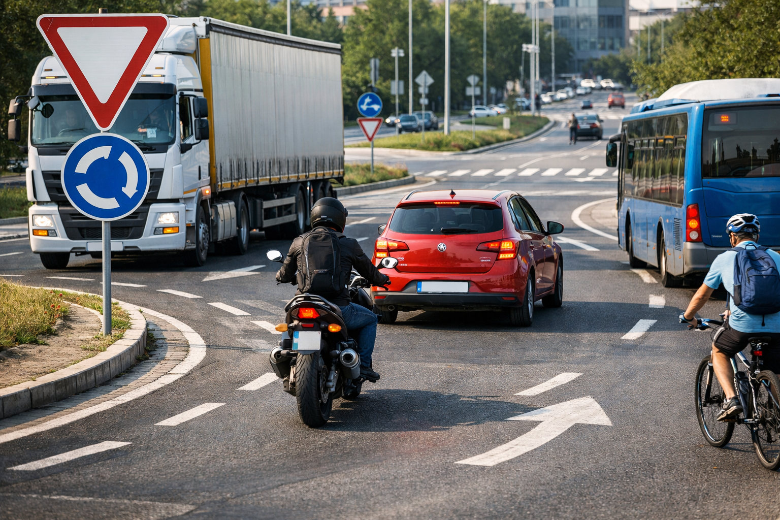 Como entrar en una rotonda