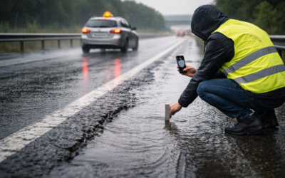 Aquaplaning: por qué no es “mala suerte” y cómo se prueba en un accidente de tráfico