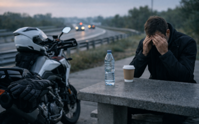 Fatiga y micro-sueños: el enemigo real en viajes largos en moto