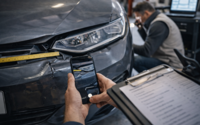 Peritaje de daños del vehículo tras un accidente