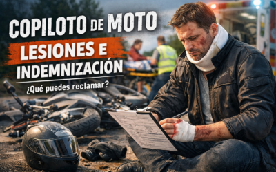 Copiloto de moto: lesiones típicas y qué incluye la indemnización