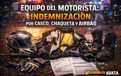 Equipo del motorista (casco, chaqueta, airbag): cuándo te lo indemnizan y cómo justificarlo