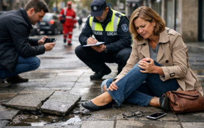 Caída en lugar público: cómo reclamar si el suelo te jugó una mala pasada