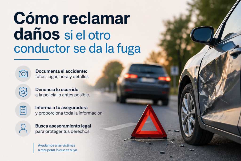 Cómo reclamar daños si el otro conductor se da a la fuga