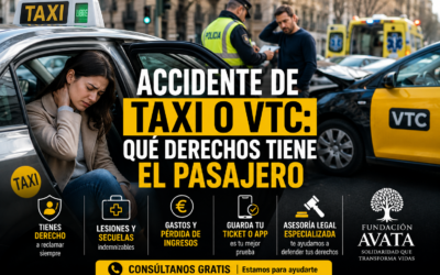 Accidente de taxi o VTC: qué derechos tiene el pasajero