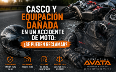 Casco y equipación dañada en un accidente de moto: ¿se pueden reclamar?