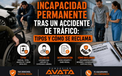 Incapacidad permanente tras un accidente de tráfico: tipos y cómo se reclama