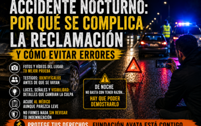 Accidente nocturno: por qué se complica la reclamación y cómo evitar errores