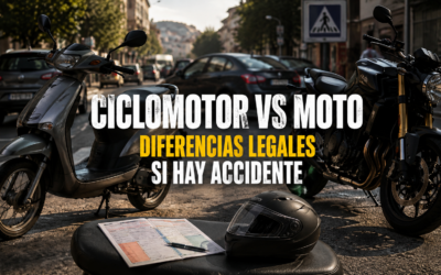 Ciclomotor vs moto: diferencias legales que importan si hay accidente