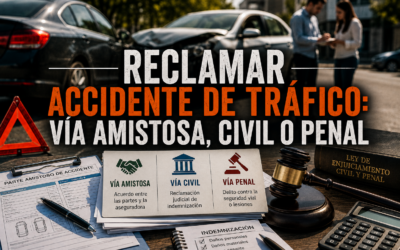 Reclamar accidente de tráfico: vía amistosa, civil o penal