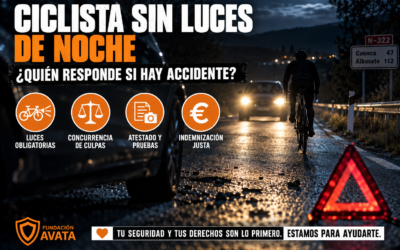 Ciclista sin luces de noche: qué pasa con la responsabilidad si hay accidente