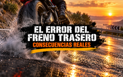 El error de frenar solo con la trasera en moto: consecuencias reales