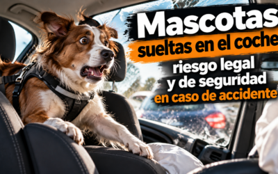 Mascotas sueltas en el coche: riesgo legal y de seguridad en caso de accidente