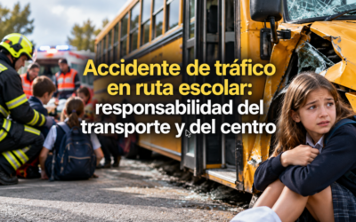 Accidente de tráfico en ruta escolar: responsabilidad del transporte y del centro